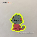 Reflekterande självhäftande Pvc-kattformad klistermärkear för barn